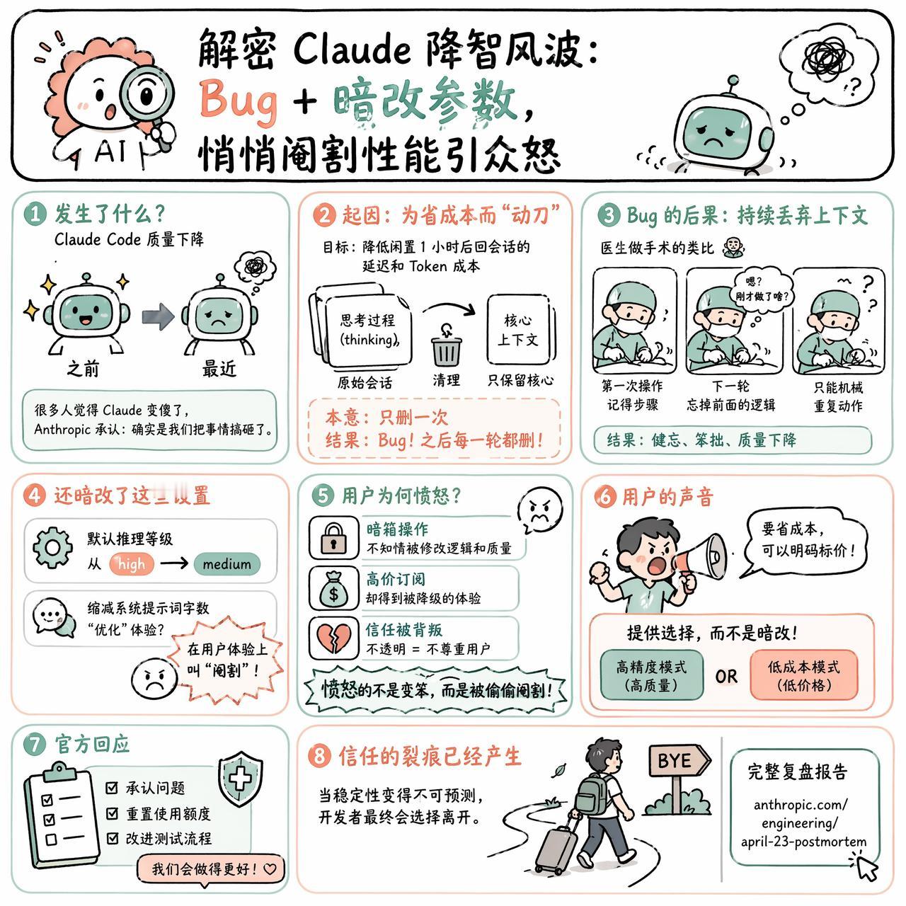 【解密 Claude 降智风波：Bug + 暗改参数，悄悄阉割性能引众怒】

快