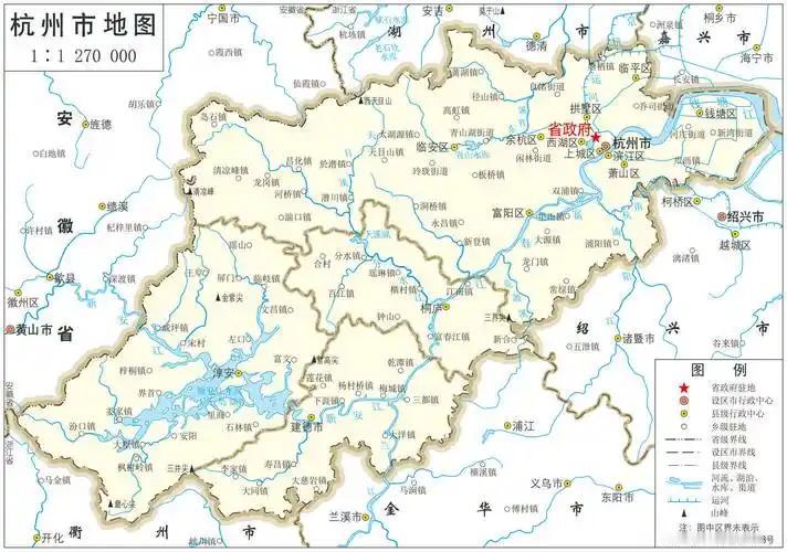 杭州市土地面积非常大，1.69万平方公里，快抵得上三个上海了。淳安县就占了四分之
