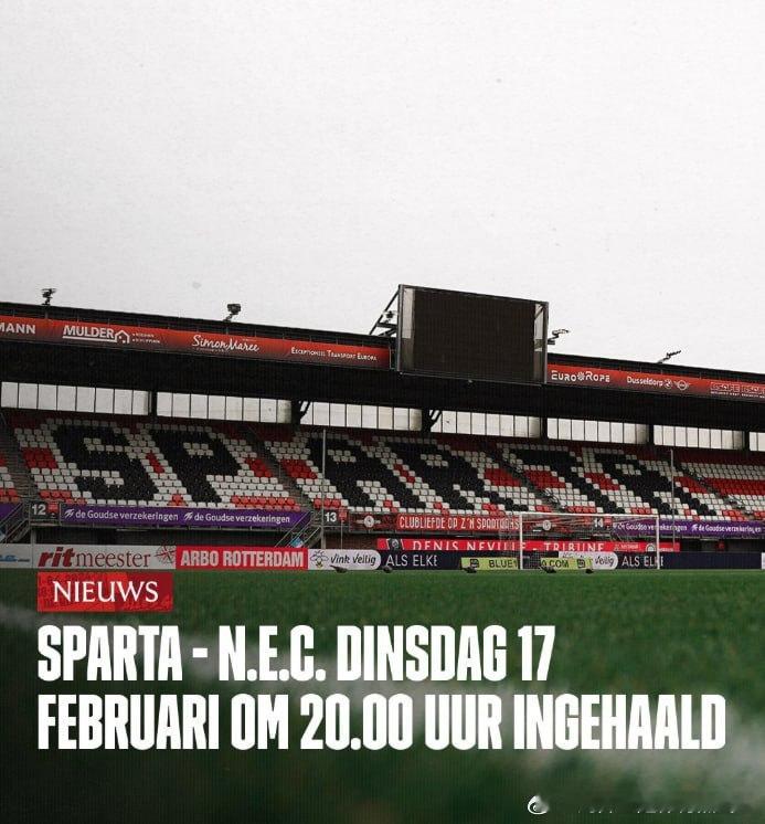 开云体育馆  【官方:鹿特丹斯巴达vs奈梅亨补赛将于2月18日凌晨进行】    