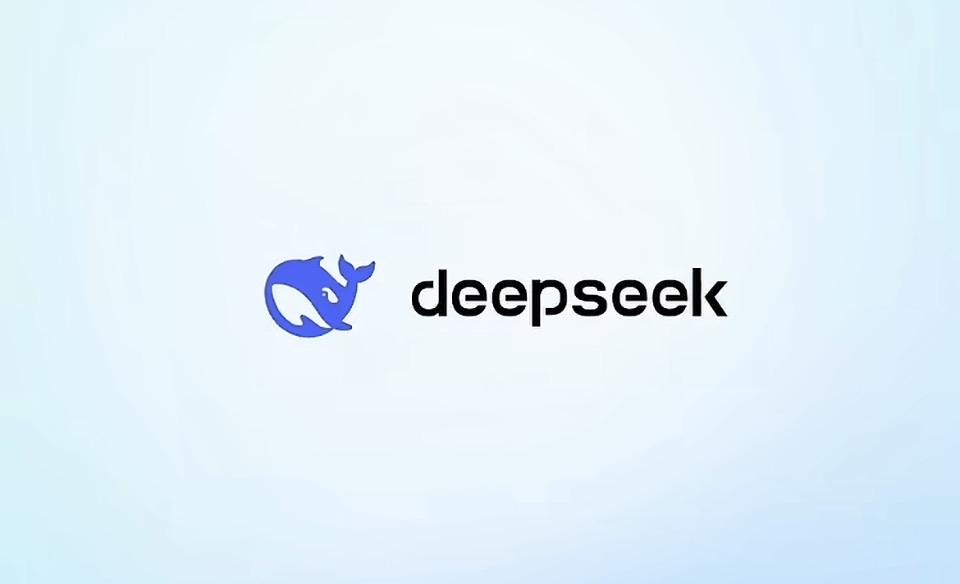 这是Deepseek的标志，背景是渐变色。深探奥秘，探寻未知。探索深邃，发现未知