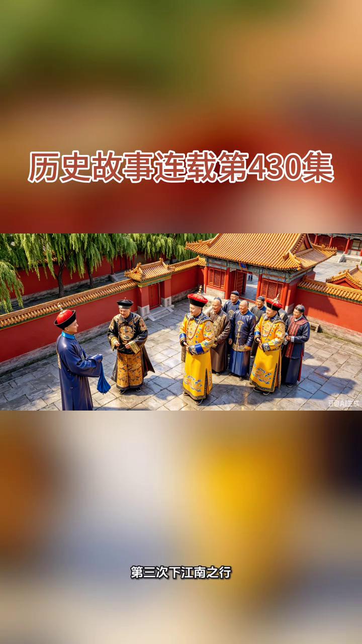 朋友们晚上好，今天接着分享历史故事连载第四百三十集：到乾隆三下江南的故事。
乾隆