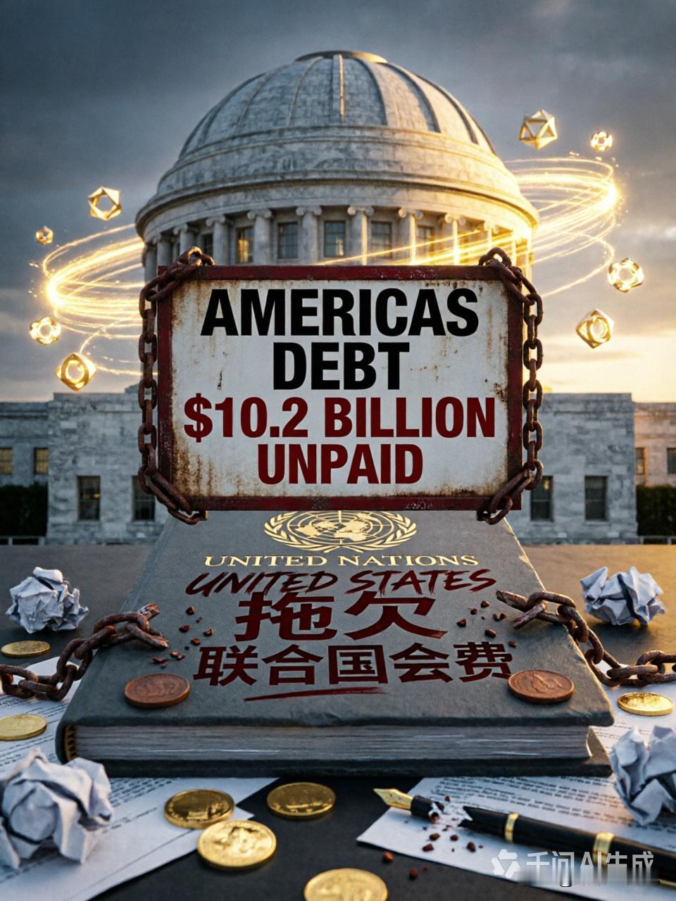 美国终于开始交联合国会费了，还是美国有钱啊！一出手就是7亿多美元。

可是这和美