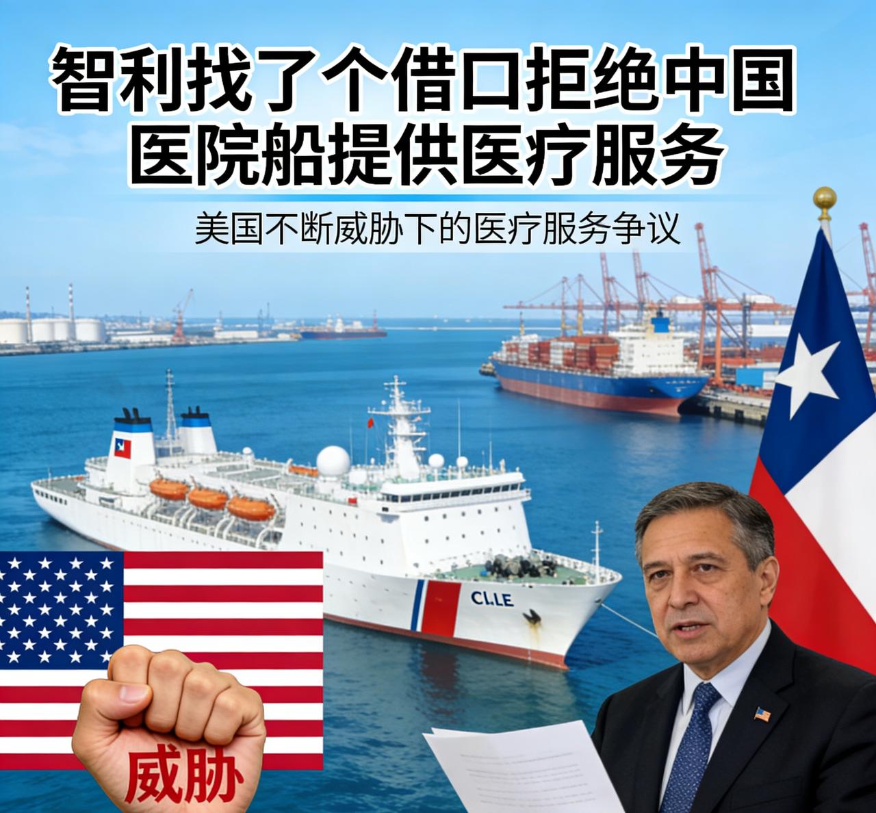 美国施压之下，智利以“合规”为借口拒绝中国医院船提供医疗服务。
2026年2月2
