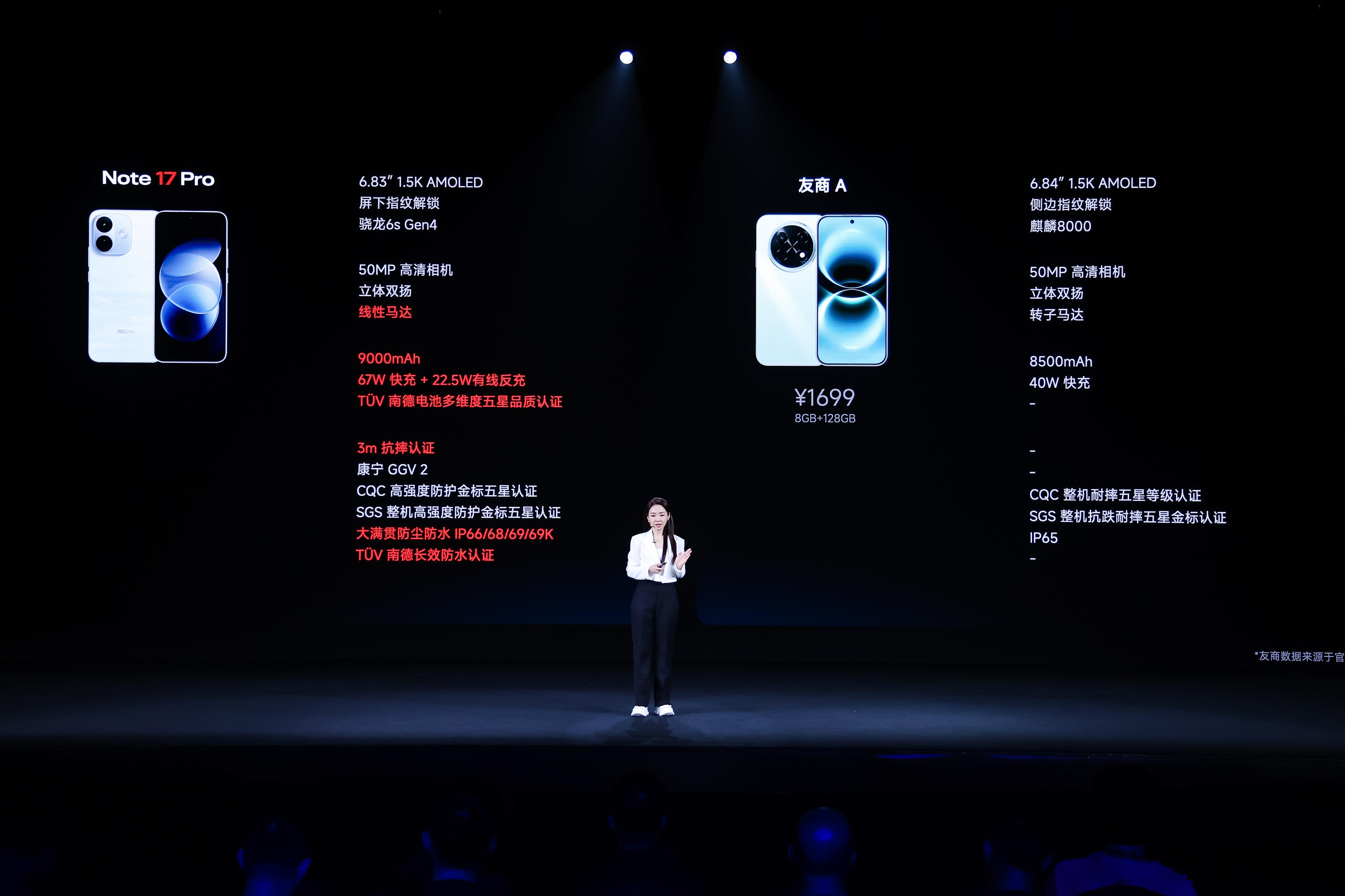 红米note17价格 Note 17 Pro的价格来了 8+128GB：1799