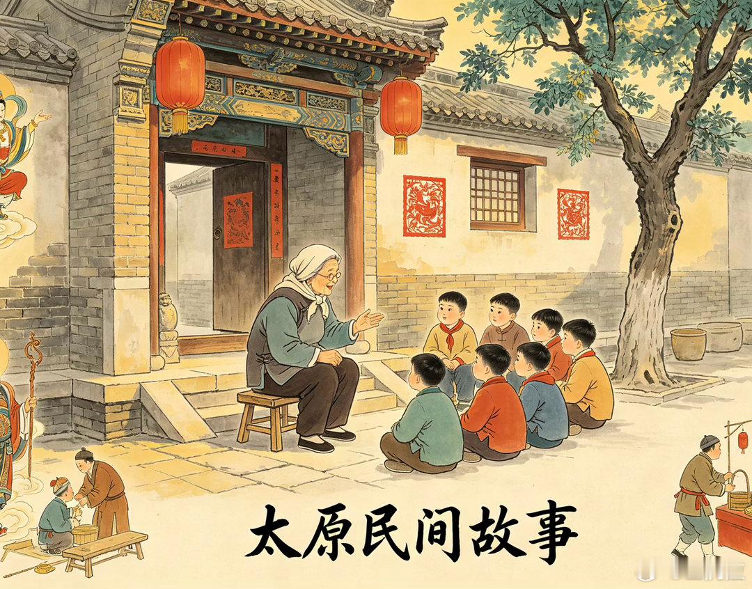 天龙山仙翁赠粮太原西南的天龙山，山势巍峨、云雾缭绕，自古便有仙山之名，民间流传着