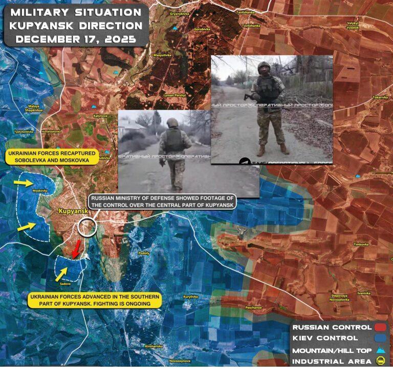 该帖子声称，俄军已在库皮扬斯克-乌兹洛沃耶附近对15个乌克兰营（约3500名士兵