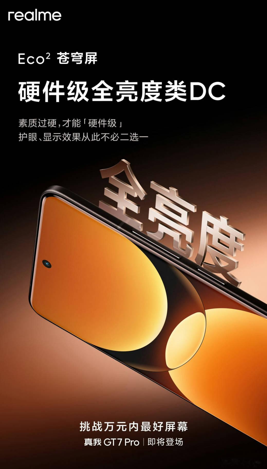 真我GT7Pro应该是这波新机里面，唯一用三星屏的？Eco²苍穹屏，等深四曲面，
