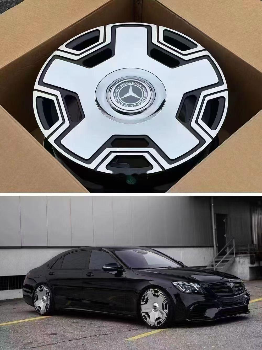 专属于奔驰 S 迈巴赫的大饼轮毂，来跟单TLFW 𝐅𝐎𝐑𝐆𝐄𝐃 个性