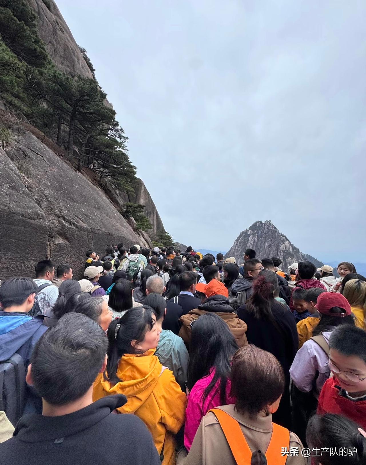 黄山很美，美到让人心服口服，却也累到让我发誓再也不来了。
全程往返缆车代步，依旧