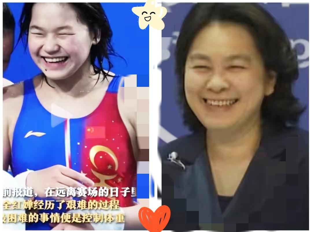 难怪全红婵咧嘴一笑总觉得在哪儿见过——
直到网友把对比图甩出来才惊觉：这哪是像啊