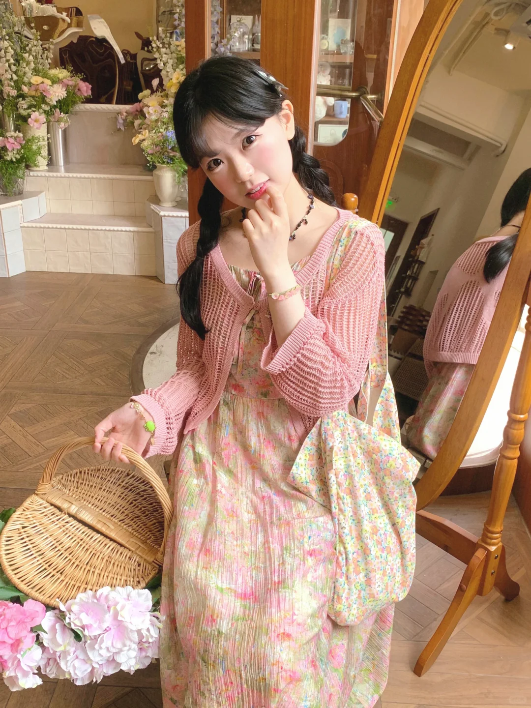 韩系🇰🇷春日🌸画报🎬温柔碎花穿搭🌷
