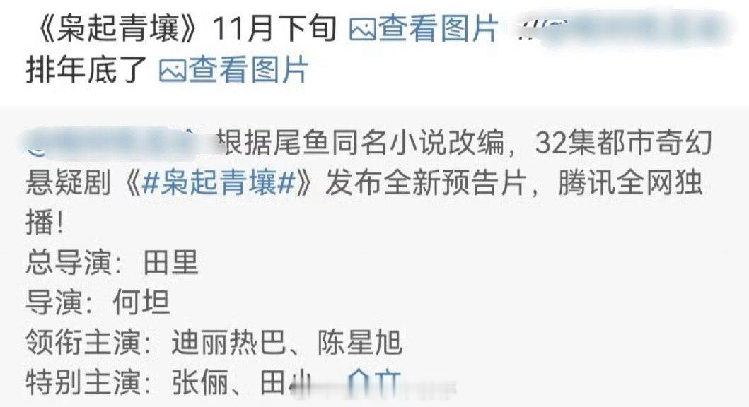 枭起青壤 定档迪丽热巴 陈星旭 《枭起青壤》定档11月，你期待吗[哇] ​​​