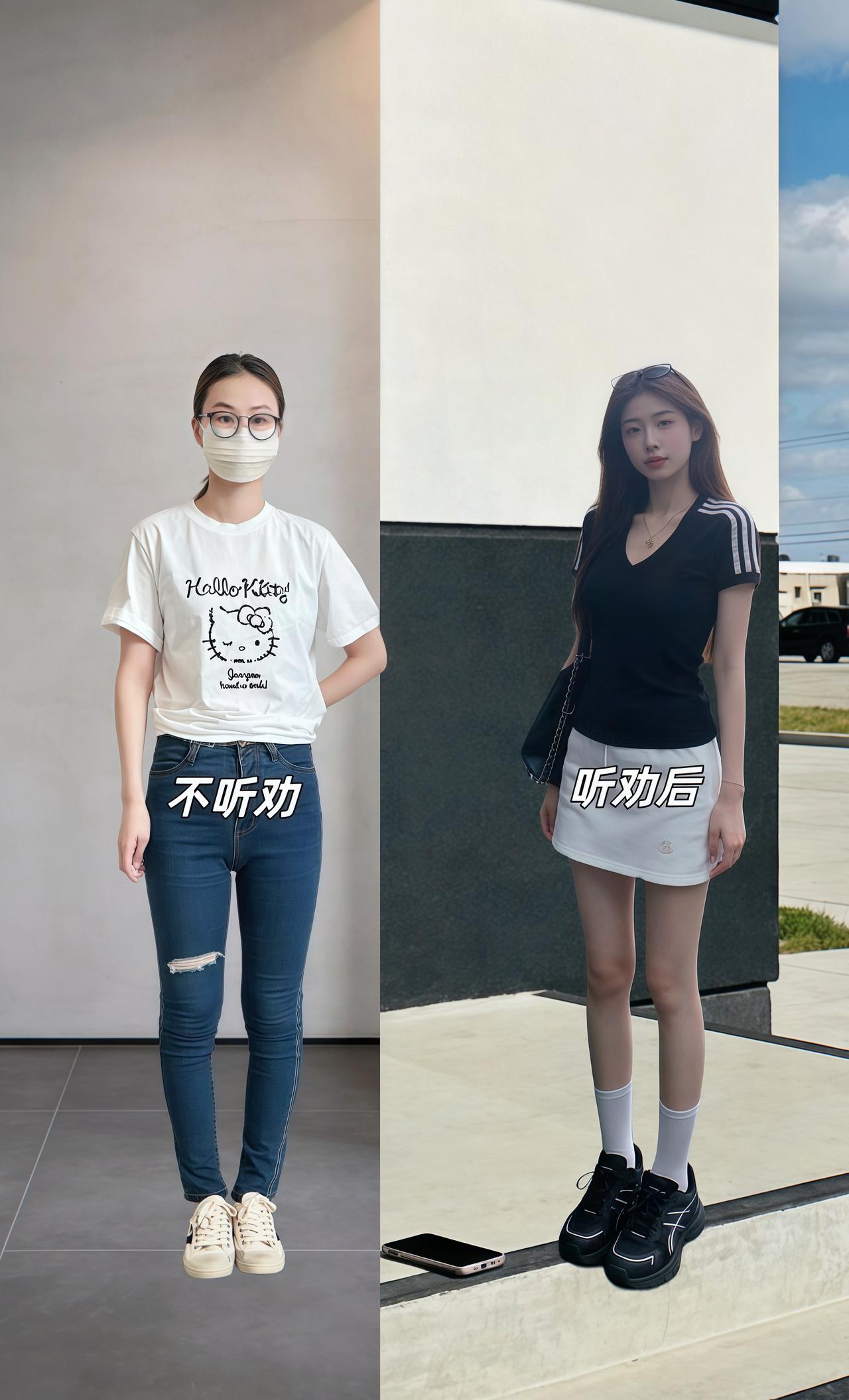 🖤 经典永不过时！这件V领条纹T，承包整个夏天的穿搭松。
 谁的衣柜里还没有一