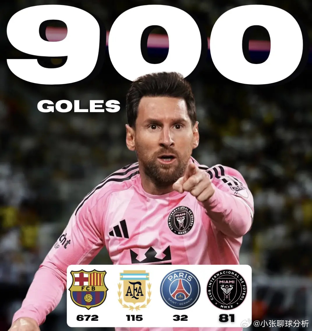 解锁900球！38岁梅西再创2大纪录：用时最少+最年轻 第2名均是C罗北京时间3
