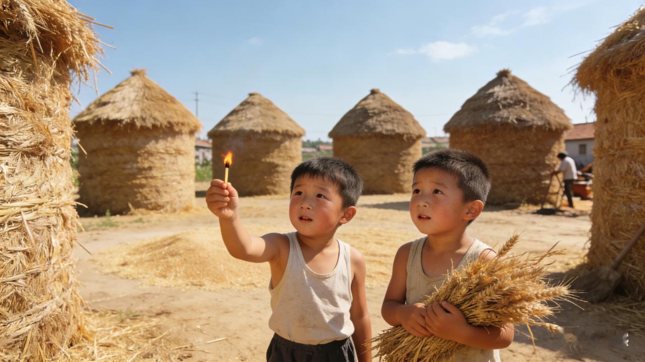 6岁闯下弥天大祸！一把火焚尽6个麦草垛，躲玉米地不敢回家
 
1956年夏，山东