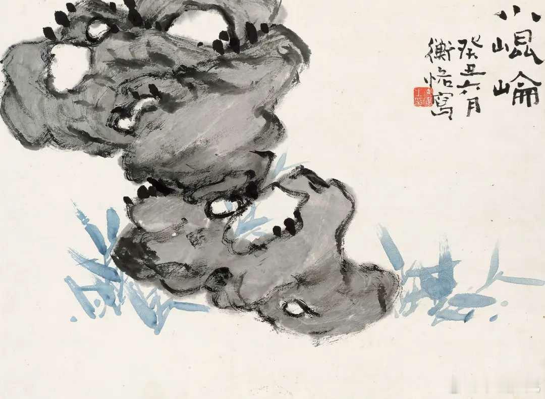 陈师曾 奇石花卉册。陈师曾（1876年3月12日—1923年9月17日），男，原