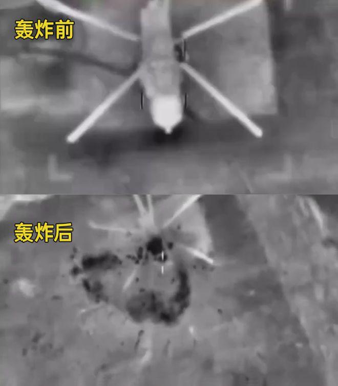 伊朗的美术人才在地面上画的3D画不断欺骗美以。这辆伊朗的“导弹发射车”被精确命中