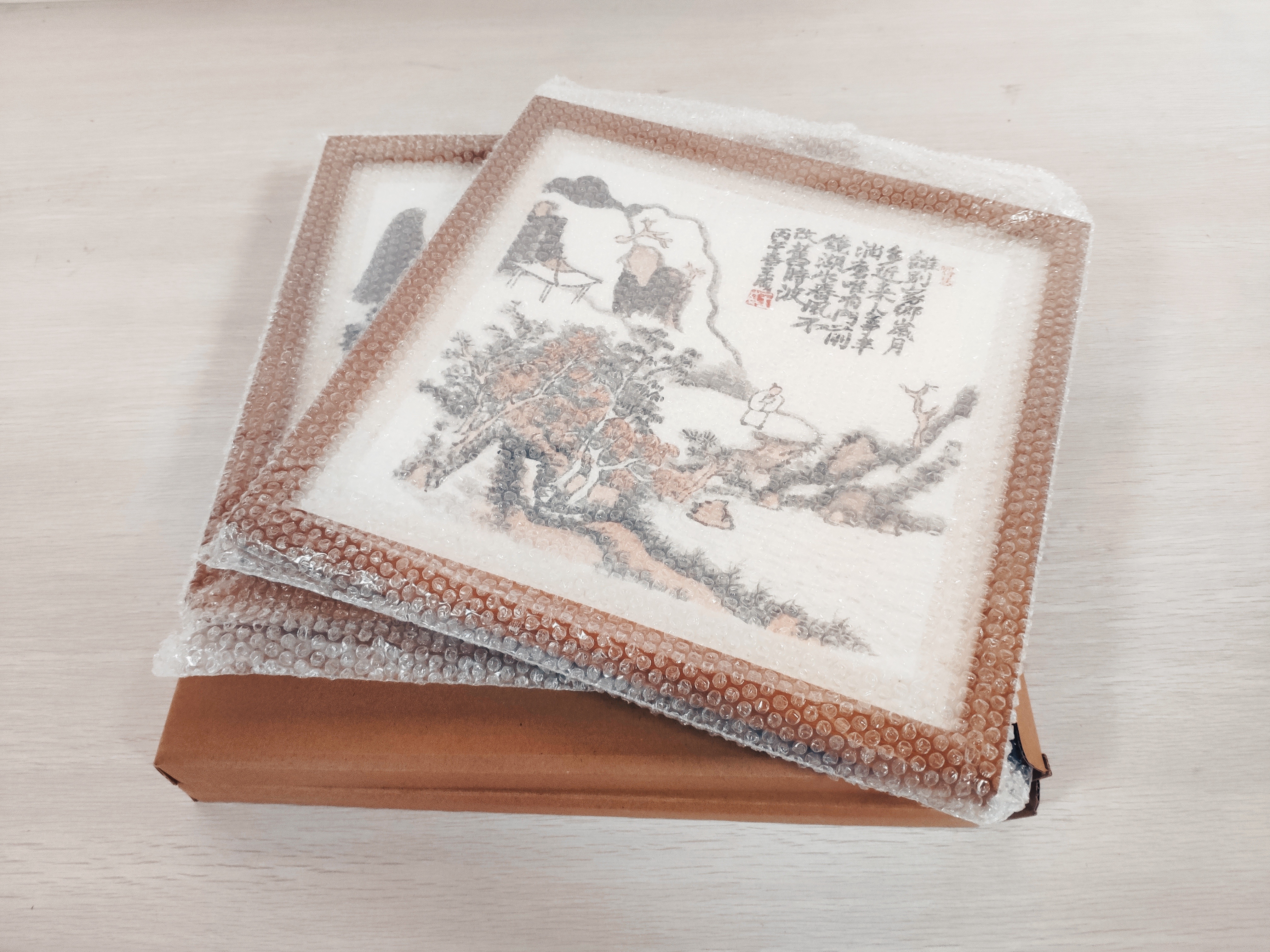 阿噢，我的小画要到大洋彼岸的美利坚去了。感谢朋友捧场。这就是中国风遇见艺术