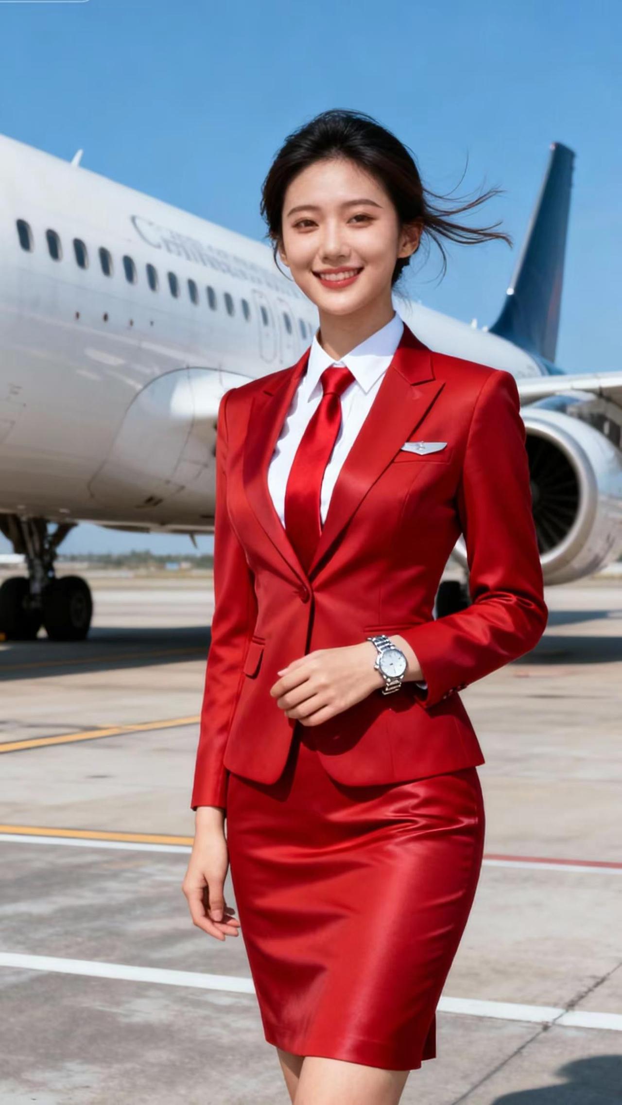 气场全开 女神范 颜值在线 最美空姐 怎么这么好看