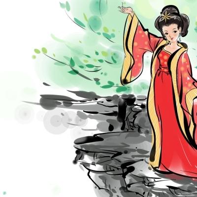 西施奉命赴吴途中，于烟雨朦胧的驿道与范蠡重逢。昔日策士与细作在乱世中再续前缘，于