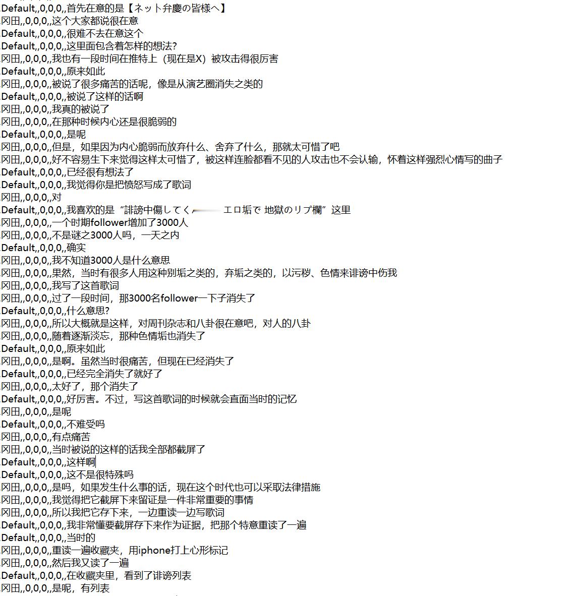 [干饭人]稍微放一点广播信息，骂她的她全截图留档还收藏了，不排除会用法律武器保护