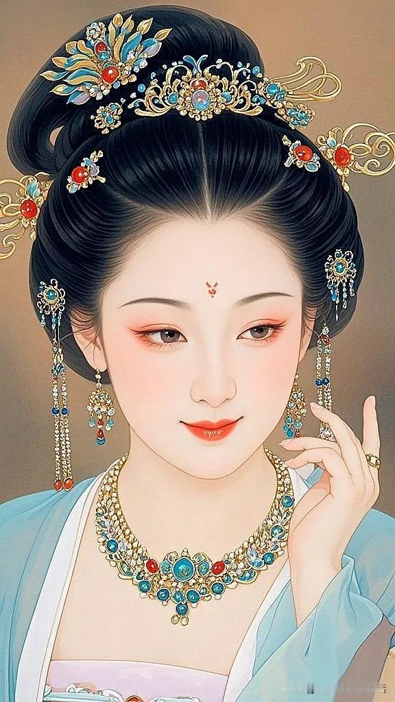 玉簪花钿映，美人如画里。