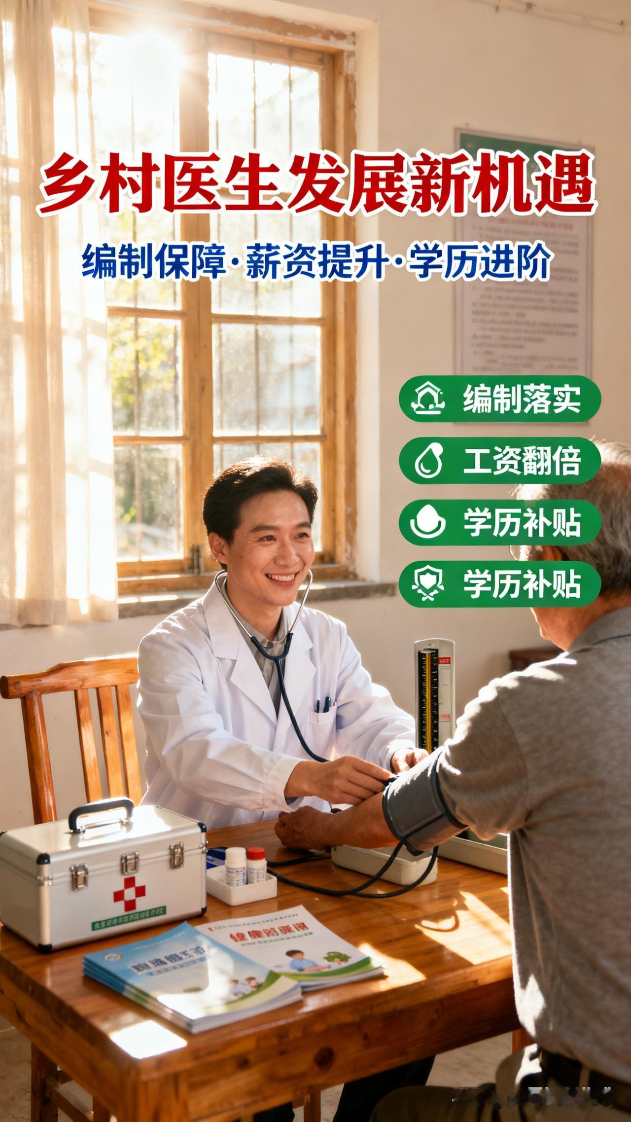 破解村医编制、薪酬与成长三大核心难题
 
乡村医生，是守护亿万农民健康的“最后一