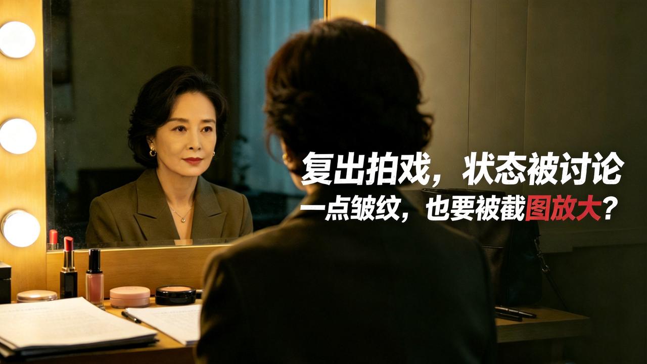 现在很多女演员复出拍戏，评论区全是“老了”“状态不行”“脸垮了”。一条细纹能被截
