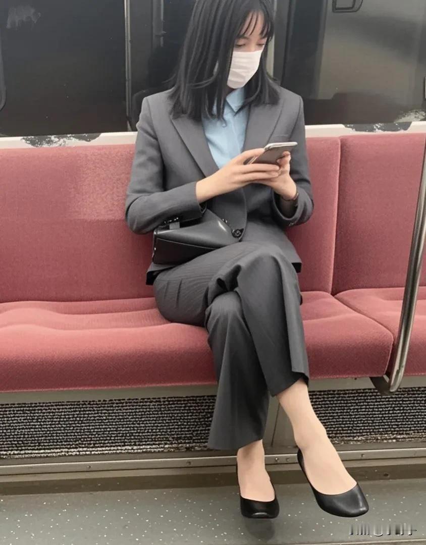 日本地铁，上班族穿搭，真的很符合审美