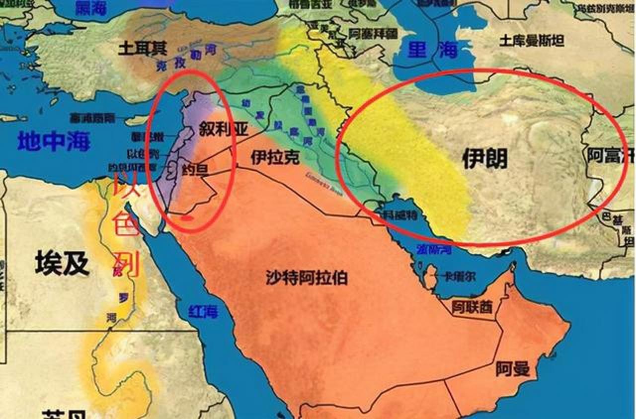 以色列与伊朗中间，隔着约旦和伊拉克两个国家，为啥以色列还敢对伊朗发动恐袭，中间的