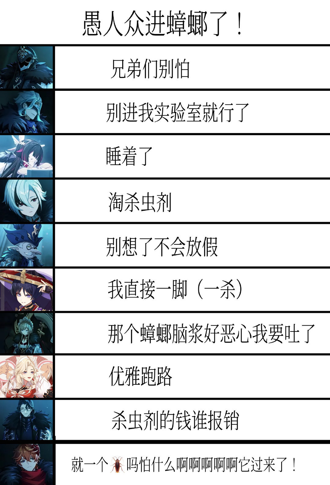 蟑螂入侵愚人众原神