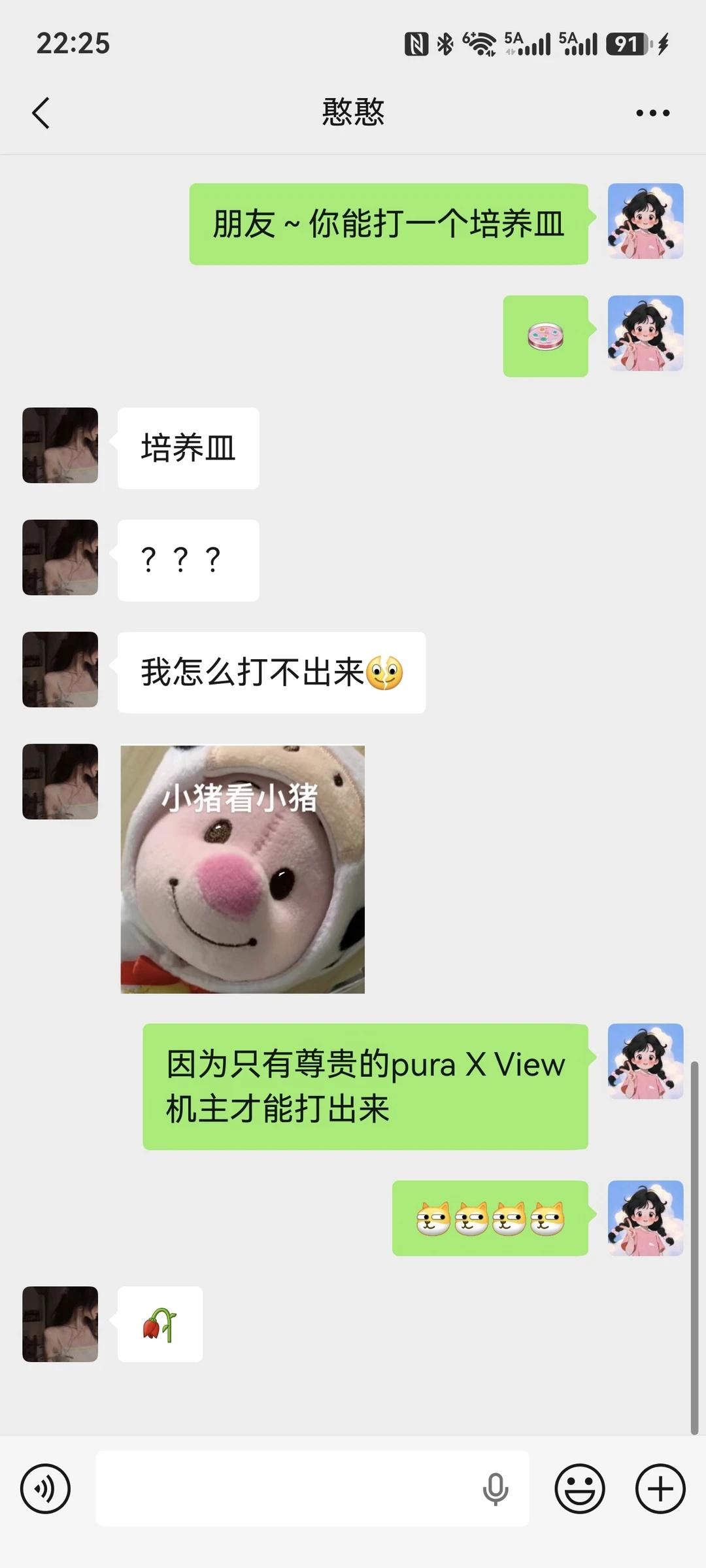 华为手机打不了？
你们的手机能打出培养皿🧫吗华为puraXView 鸿蒙7