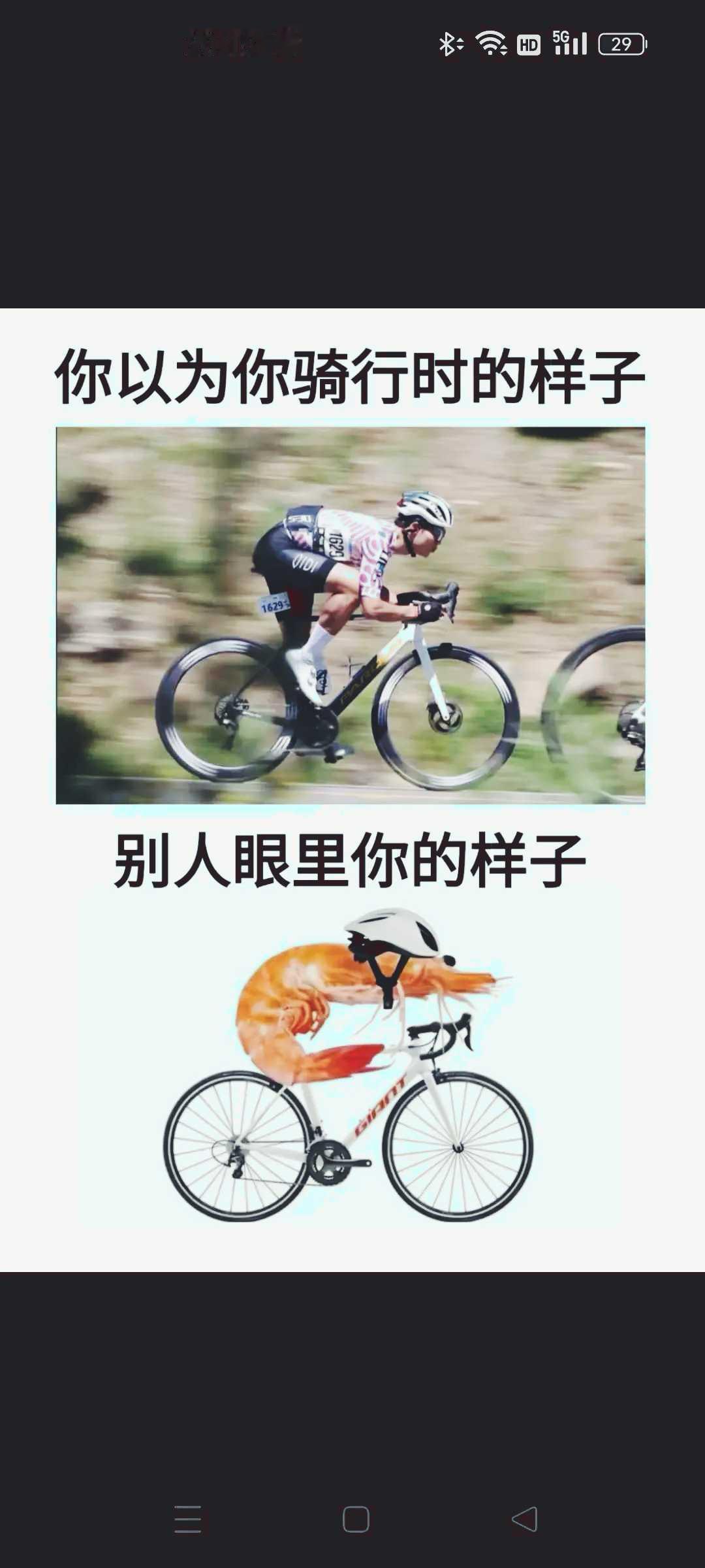 骑行时你以为和别人看到的