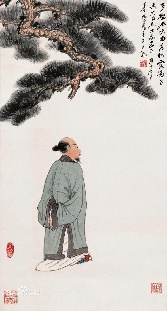 慕凌飞（1913-1997），大风堂入室弟子，擅长山水、花鸟等题材，以金碧、泼墨