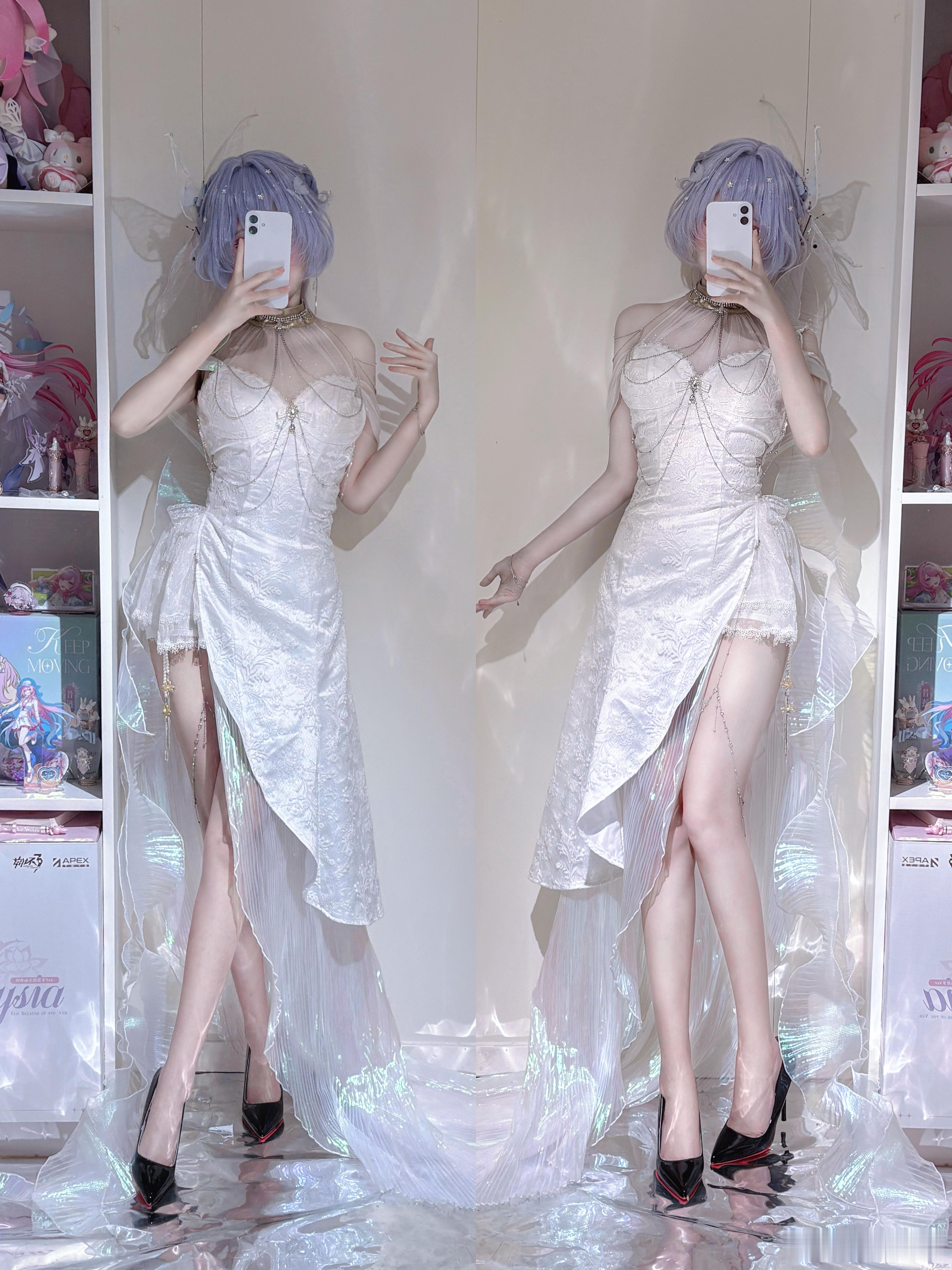 守岸人·鸣乐之时🦋👗：人形制衣（超级美什么音乐会裙子嘛！明明是我和岸宝的婚礼