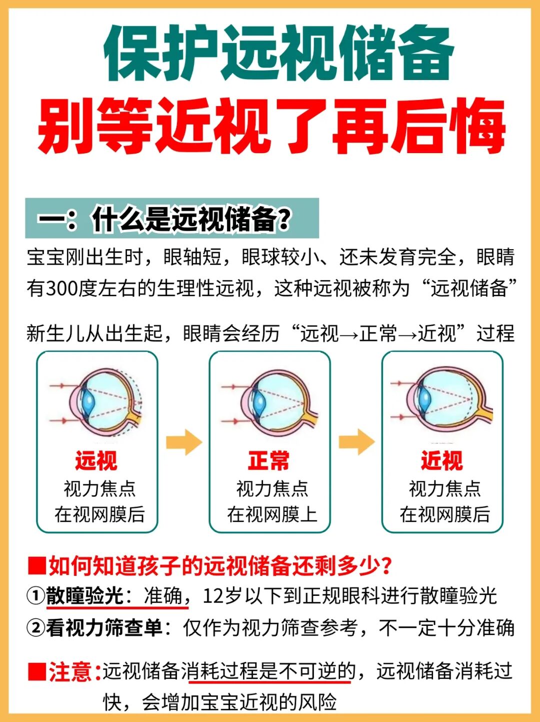 保护远视储备！别等近视了再后悔！来不及！