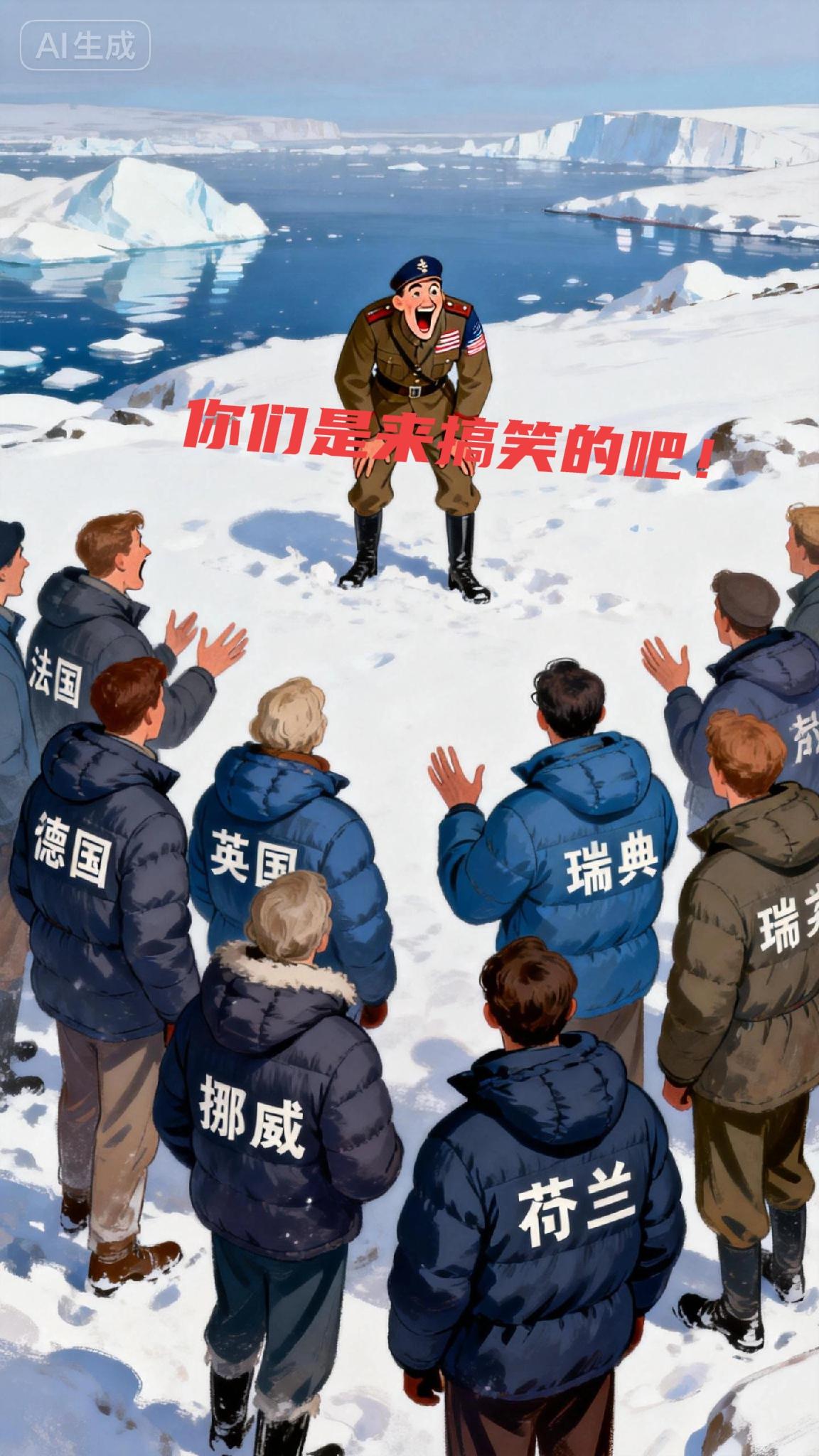 七个国家派遣了37名士兵，协助丹麦“迎敌”！
面对美国的步步紧逼，丹麦也是拼了，