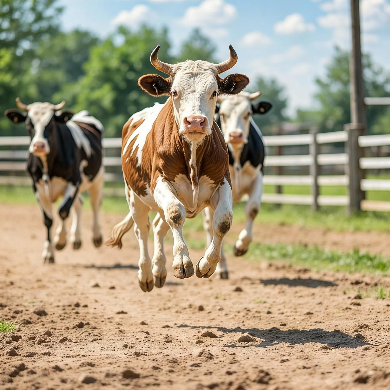 农场奶牛跳