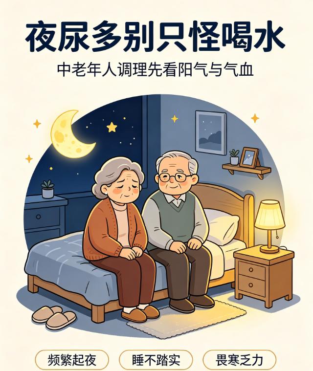 晚上不敢喝汤、不敢吃水果，夜尿还是多！中老年人该如何调理？

很多中老年朋友都遇