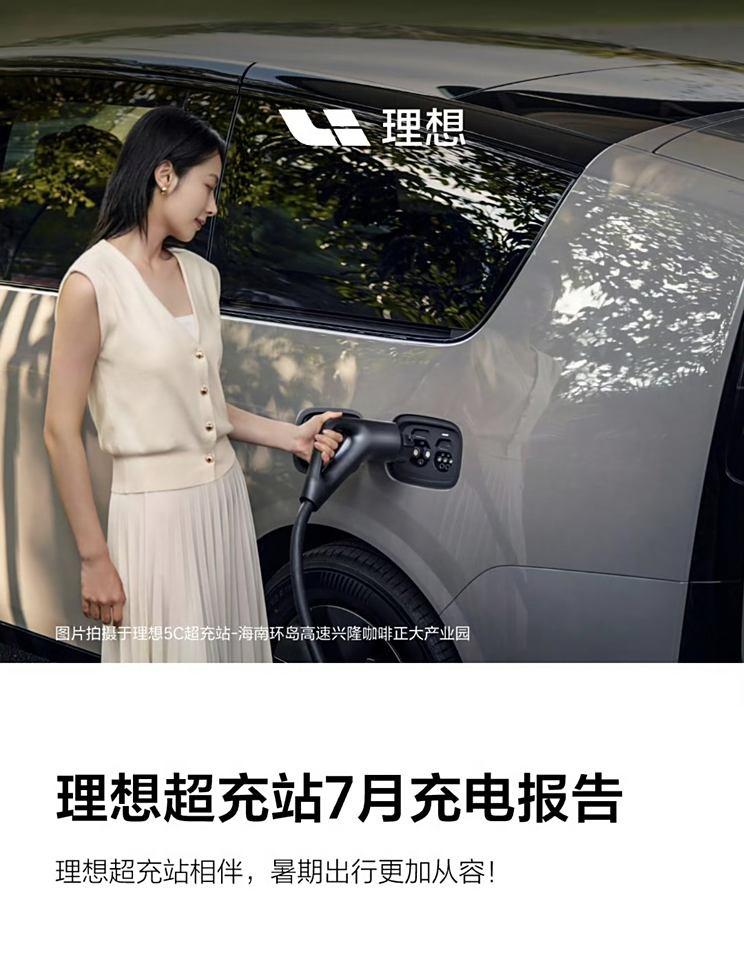#懂车之道讯#

近日，理想发布2024年7月充电报告。理想超充站累计提供充电服