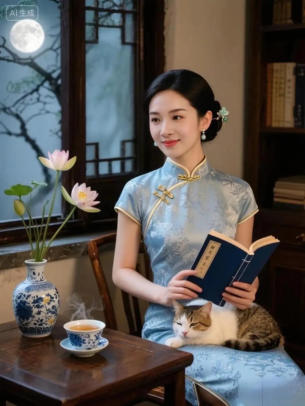 上联：坐看云起云舒意；
下联：闲观花开花落情。