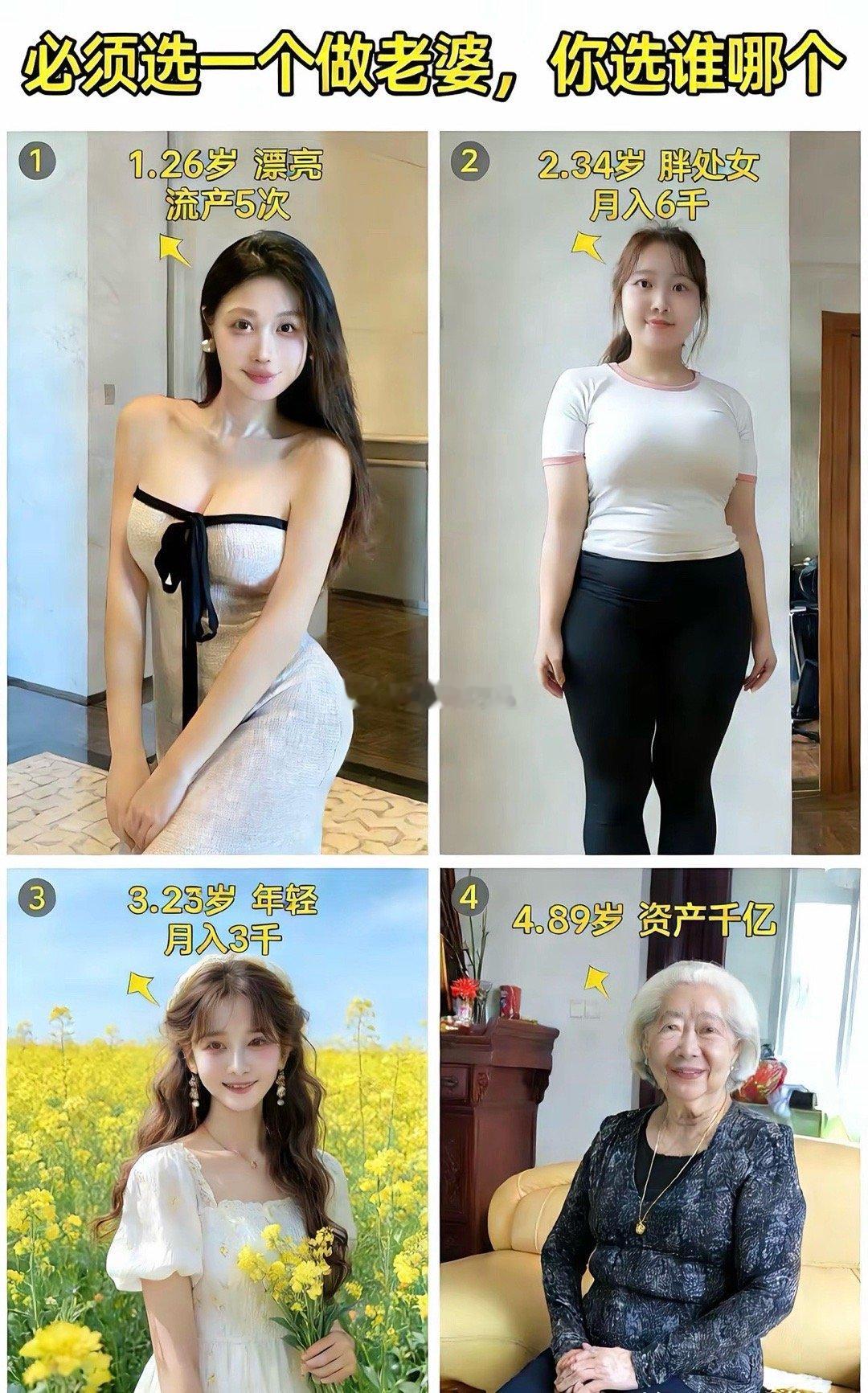 必须选一个当老婆，你选哪一个？ 