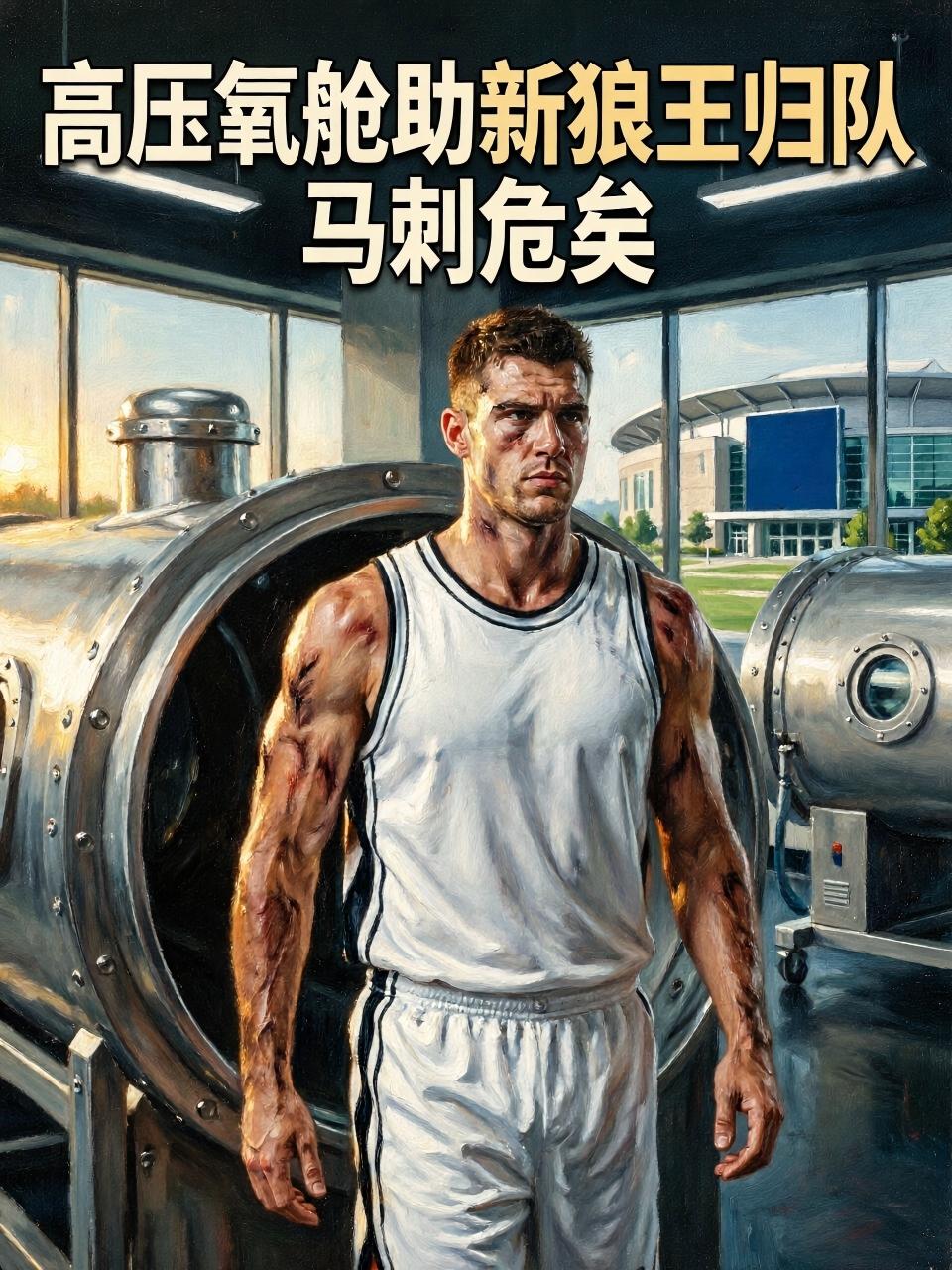 森林狼的新狼王为了重返赛场，还真的拼了！为了进一步加快恢复进度，他就祭出了高压氧