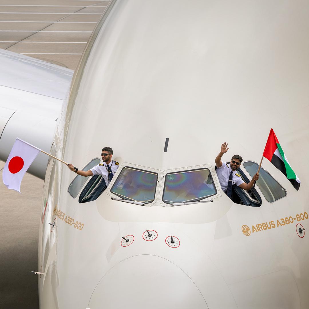 近日，阿提哈德航空空客A380客机首度降落东京成田机场，正式开通阿布扎比往返东京