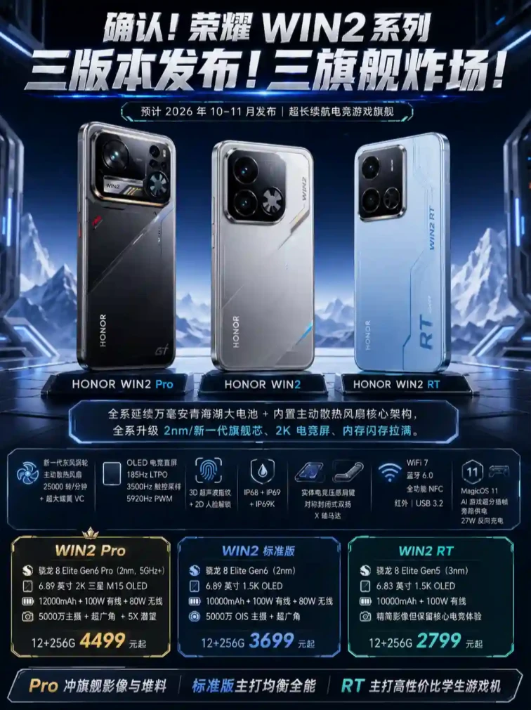 Win二代确定了，3款新机超级能打。