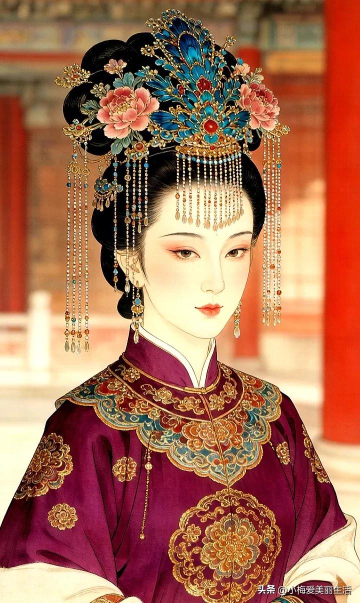 宫中美人，锦衣华裳。