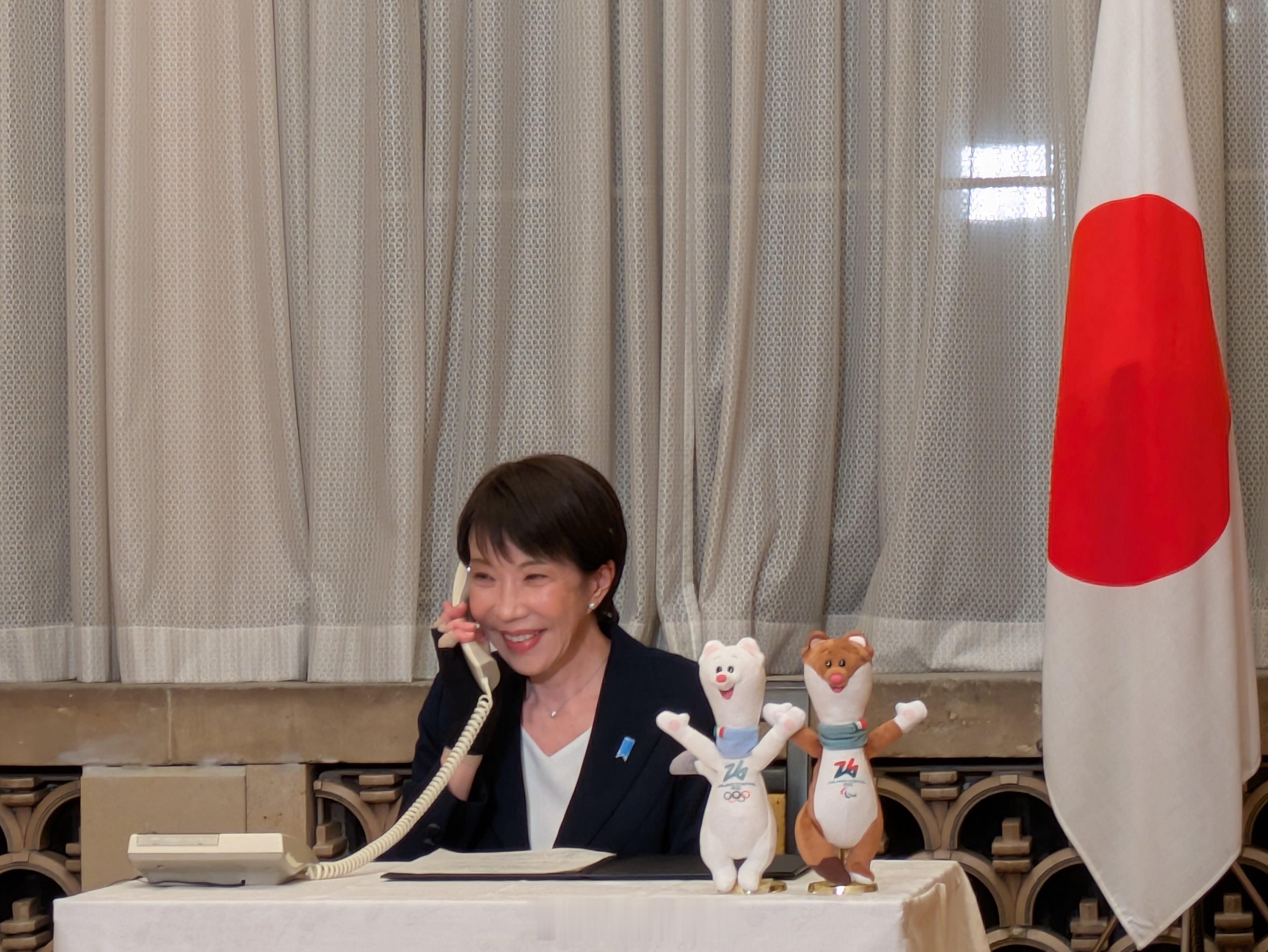 日本军国主义渗透文体领域高市致电祝贺木村葵在米兰-科尔蒂纳冬奥会，男子单板滑雪大