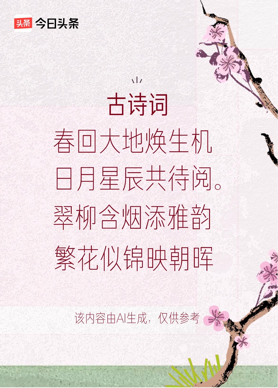 文学创作大会 这几句诗把春天的生机描绘得太妙了！春回大地，万物复苏，翠柳繁花的画