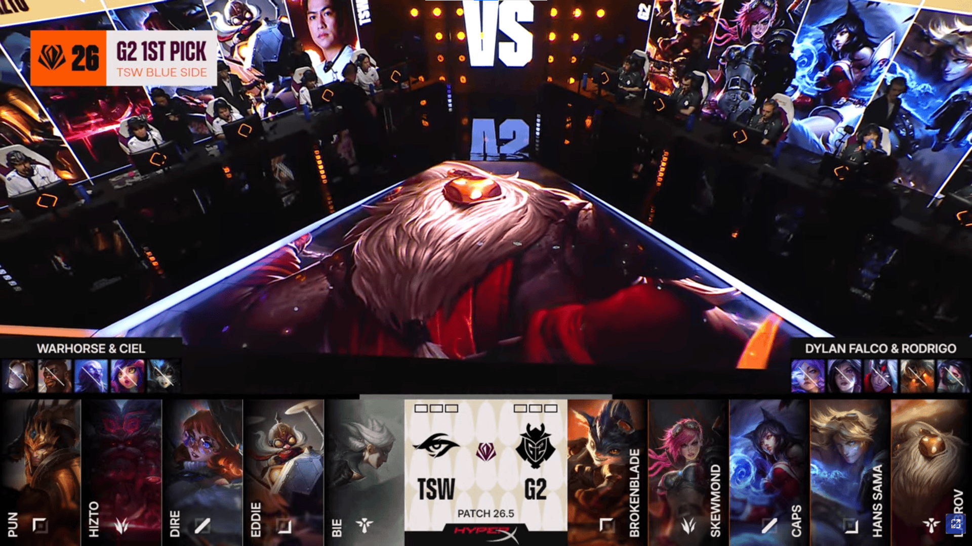 G2 1-0 TSW：中野强势出击，G2首局大胜TSW先下一城