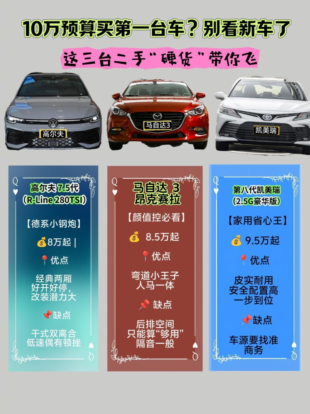 预算10万买“人生第一台车”？老司机：别盯着新车，这3台二手“宝藏”比思域香多了